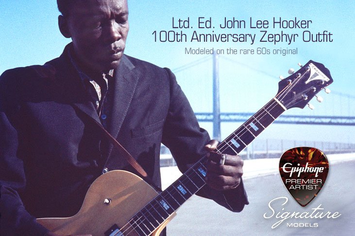 Epiphone's tweet photo. Introducing The Ltd. Ed. John Lee Hooker 100th Anniversary Zephyr Outfit... https://t.co/NHPblpeALl @musselwhiteharp @RoyRogersSlide https://t.co/NZZKIzrbha