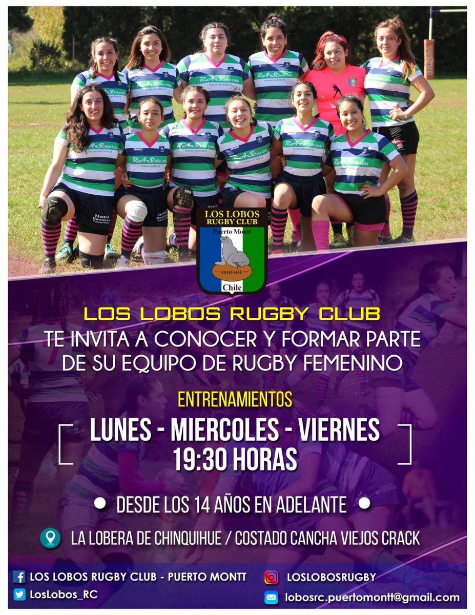 LosLobos_RC's tweet photo. Rugby para hombres y mujeres en todas las edades, invitamos en esta nueva semana de trabajo en La Lobera de Chinquihue 🏉🏉🏉

No dudes en consultar, te esperamos!!!             #RugbyParaTodos @chilerugby1 @Rugbiers_ https://t.co/NvIDu8QSCP