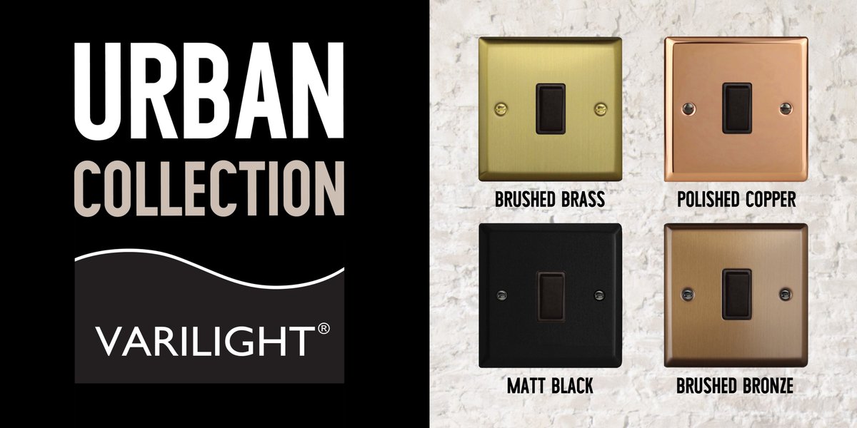 MySwitchShop's tweet image. We are excited to announce @varilightUK ’s new Urban range at My Switch Shop.

This stunning range includes the finishes Brushed Brass, Brushed Bronze, and Polished Copper!

(Matt black finish to follow at the beginning of December)

#Varilight #newrange #outnow