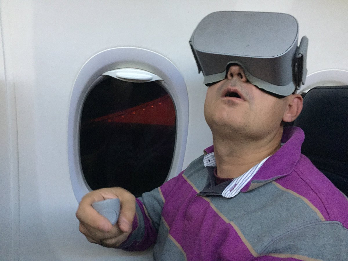 jestebanblein's tweet image. Use case of Oculus GO: When there are small turbulences in a plane, use them to increase the sense of immersion playing a WWII aircraft game. If you can´t beat them, join them! It Works! #vr #flight @oculus @Ryanair @GamedustTT #overflight