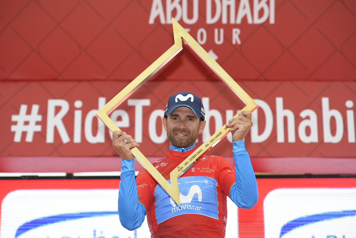 Congratulations to new Road Race World Champion <a href="/alejanvalverde/">Alejandro Valverde</a>; winner of this year's Abu Dhabi Tour.
#RideToAbuDhabi