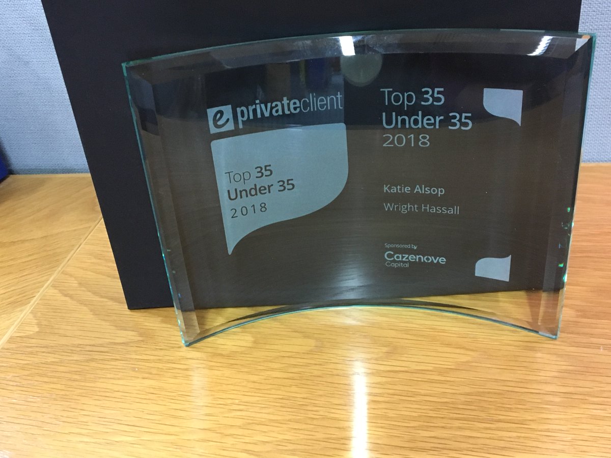 AlsopKatie's tweet photo. After a very long trip back from my annual leave, I was very pleased and #proud to be at the @eprivateclient @PAMInsight @cazenovecapital Top 35, Under 35 Champagne Reception last week. Congratulations again to the other winners! #top35 https://t.co/lnU5kR7kbE