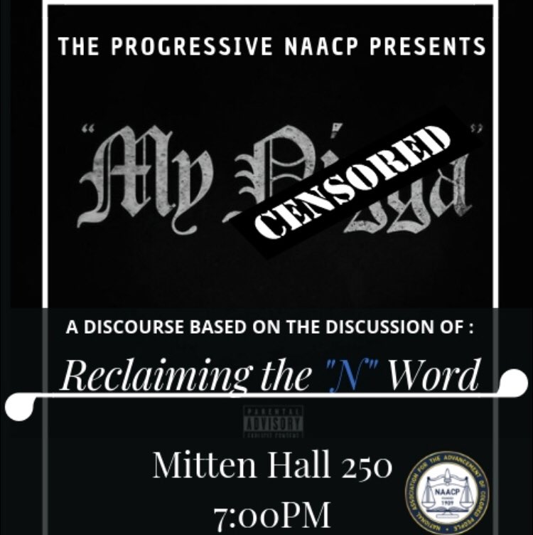 TEMPLE_NAACP's tweet photo. This Tuesday come check us out for our discussion!! How do y’all feel about this word ?? Let us know! https://t.co/E82w6vkUbb