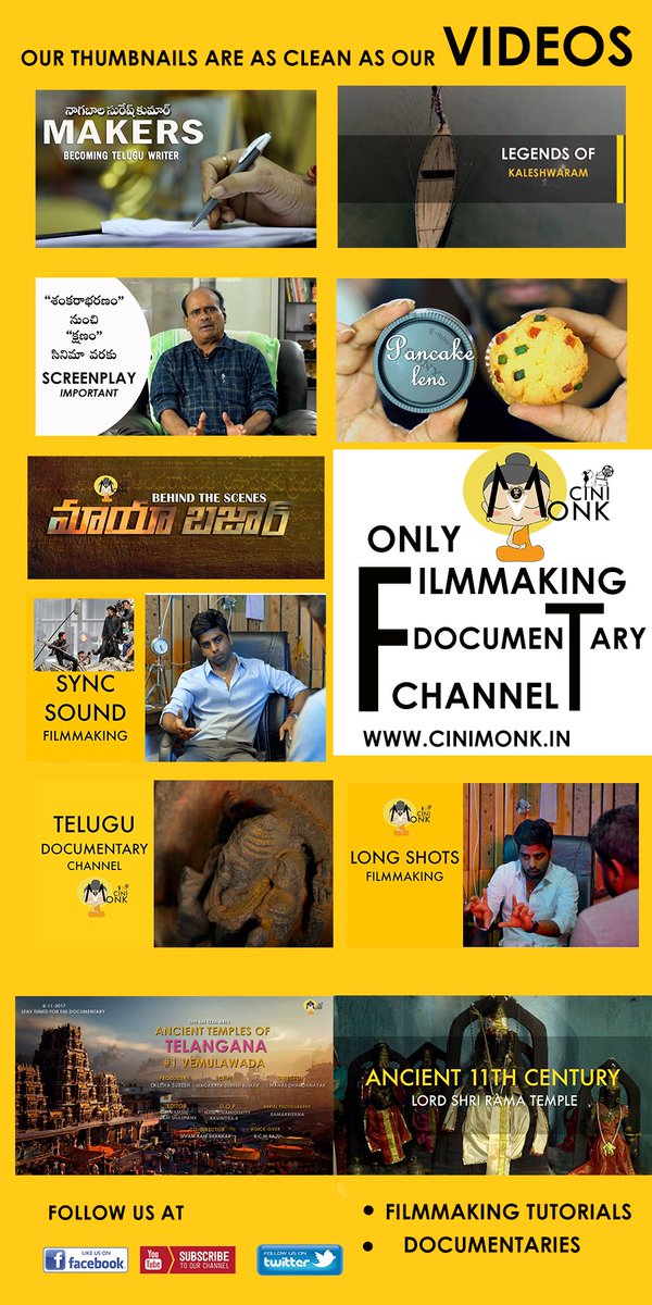 CiniMonk's tweet photo. https://t.co/o2DJ21WhoI 
#Documentary #Telugudocumentary #Teluguyoutube #youtuber #Telugudubsmash #Ancienttemplesofindia #Telugushortfilms #Telugufilms #Tollywood #Telugufilmmaking https://t.co/noIHsxxvc9