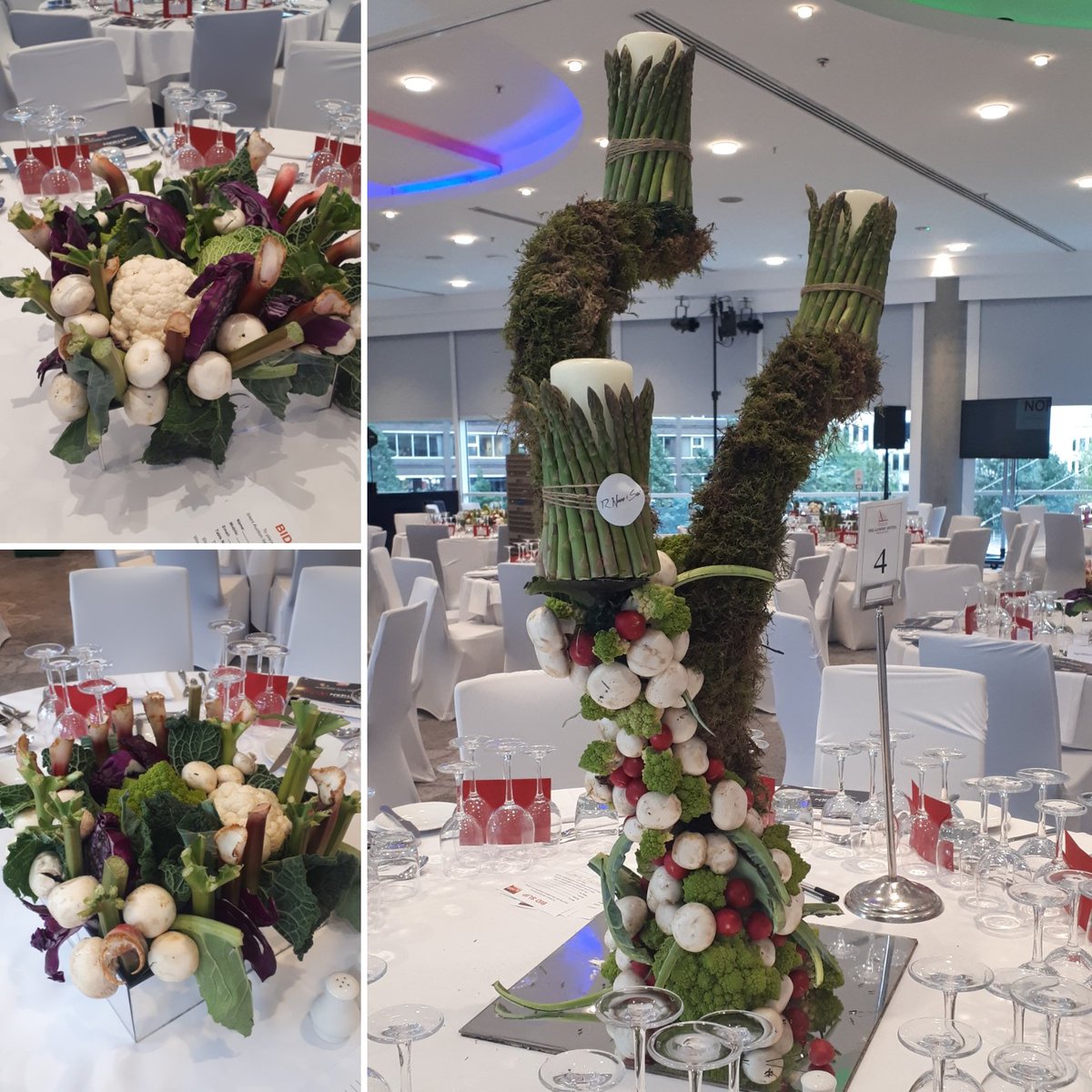 Our amazing centrepieces donated by <a href="/SpringbankUK/">Springbank Flowers</a> #NorthernLights  @HospActionNorth