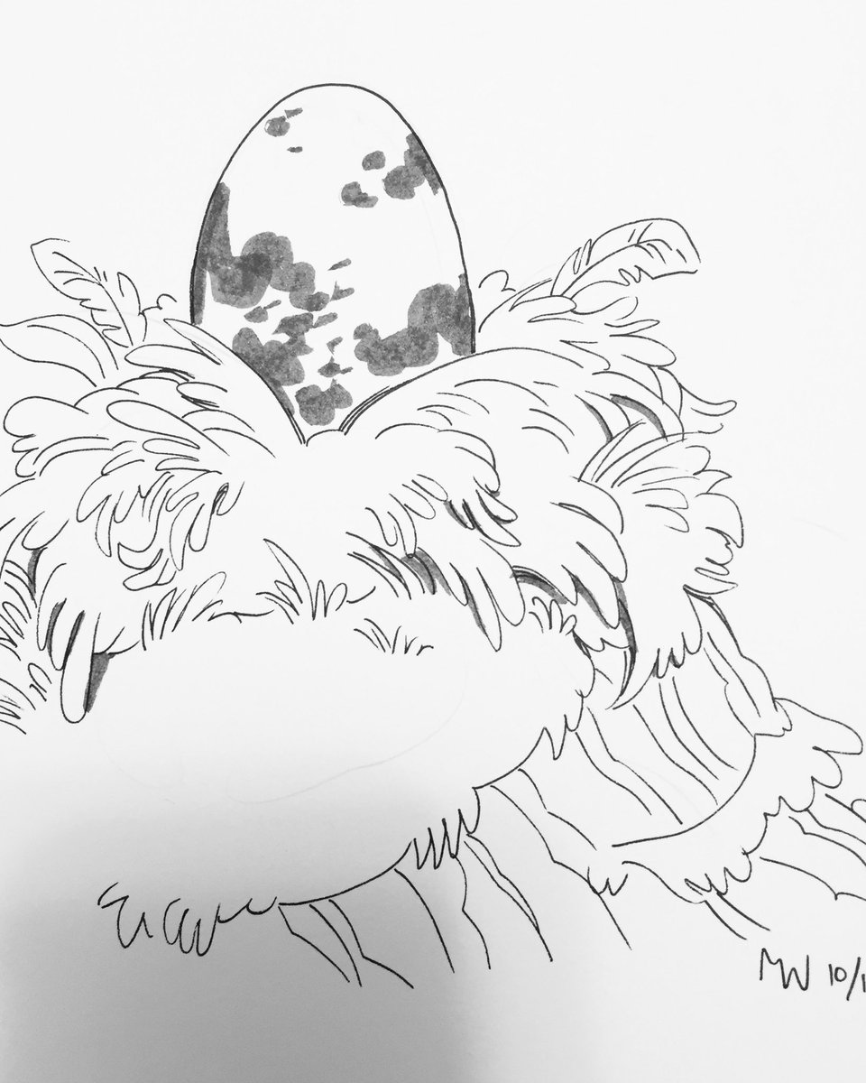 lynxgriffin's tweet photo. #inktober2019 day 1 - An egg sits alone on a hill...is it ready to hatch? #giveananswer https://t.co/KEjuHyDFGp