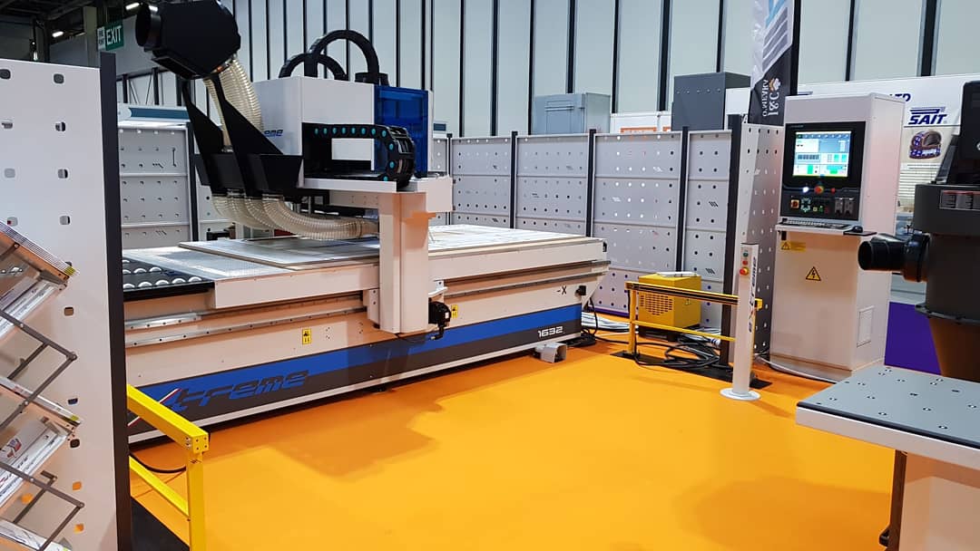 UKWoodMachinery's tweet photo. Looking for a new CNC for #nesting, #drilling or #doorprocessing ..? Come and see the AES machines at rhe #w18exhibition on stand Q610 #aescnc #woodmachine https://t.co/kPZJUEgxjm