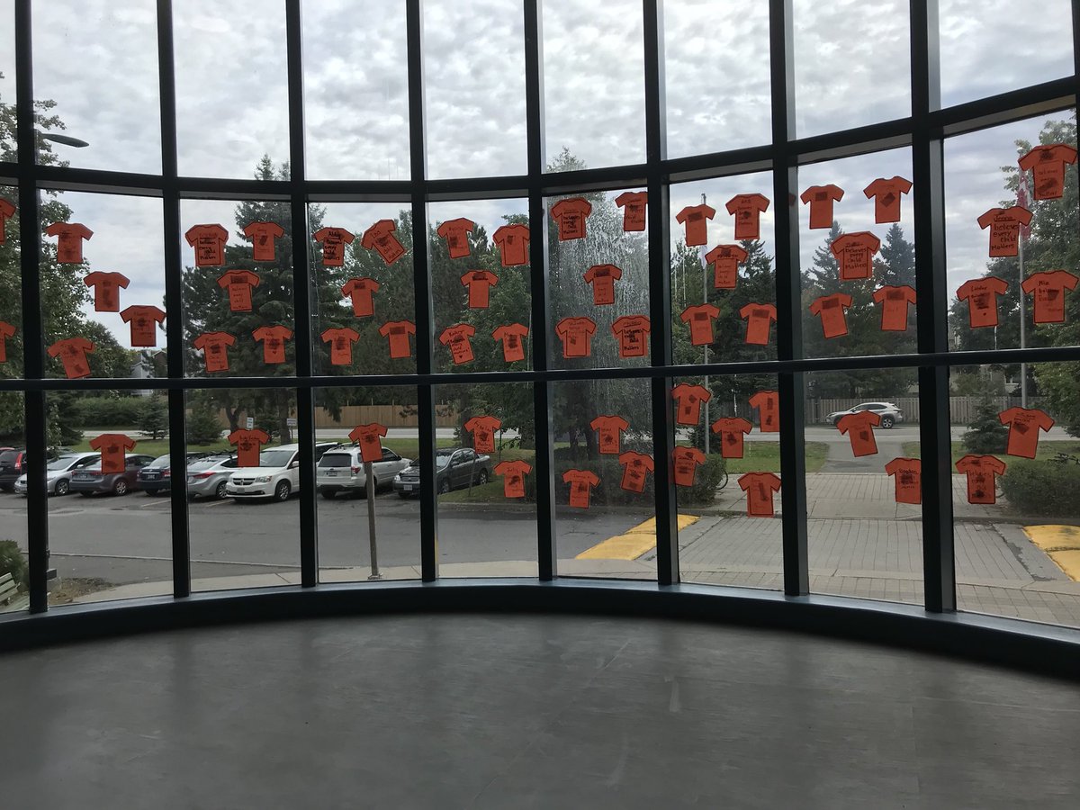 HolyTrinityOCSB's tweet photo. #EveryChildMatters #orangeshirtday2018 #ocsbBeCommunity @WestbrookMarina #HTBeCommunity https://t.co/y127ZvA2mN