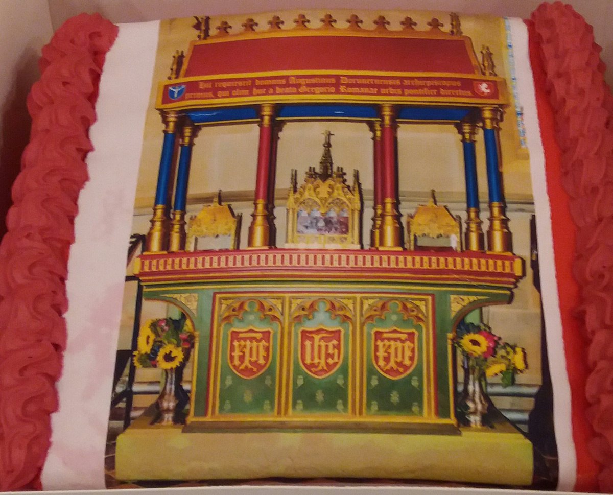 Pictures from Fr Marcus Holden’s last day - note the Pugin designed wallpaper and the amazing cake!