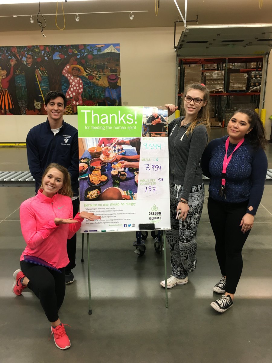 gocugoSAAC's tweet photo. More than a student-athlete:  Tyler Powers from @gocugoTRACK and Karlie Hurley form @gocugoWSOC each volunteer for the Oregon Food Bank...#morethanastudentathlete #NCAAInclusion #ShieldsUp https://t.co/mimZeSWDzv