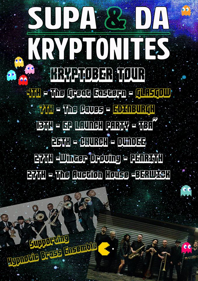 keepitsupa's tweet photo. We got plenty chances for you to come vibe wit us in October. New music, an EP release, a very special &amp; exclusive interview with frontman Jay and all these bangin shows. 
Come along and why not bring someone new to the krypto vibe.
#kryptober #keepitsupa https://t.co/325Iqu9Q6I