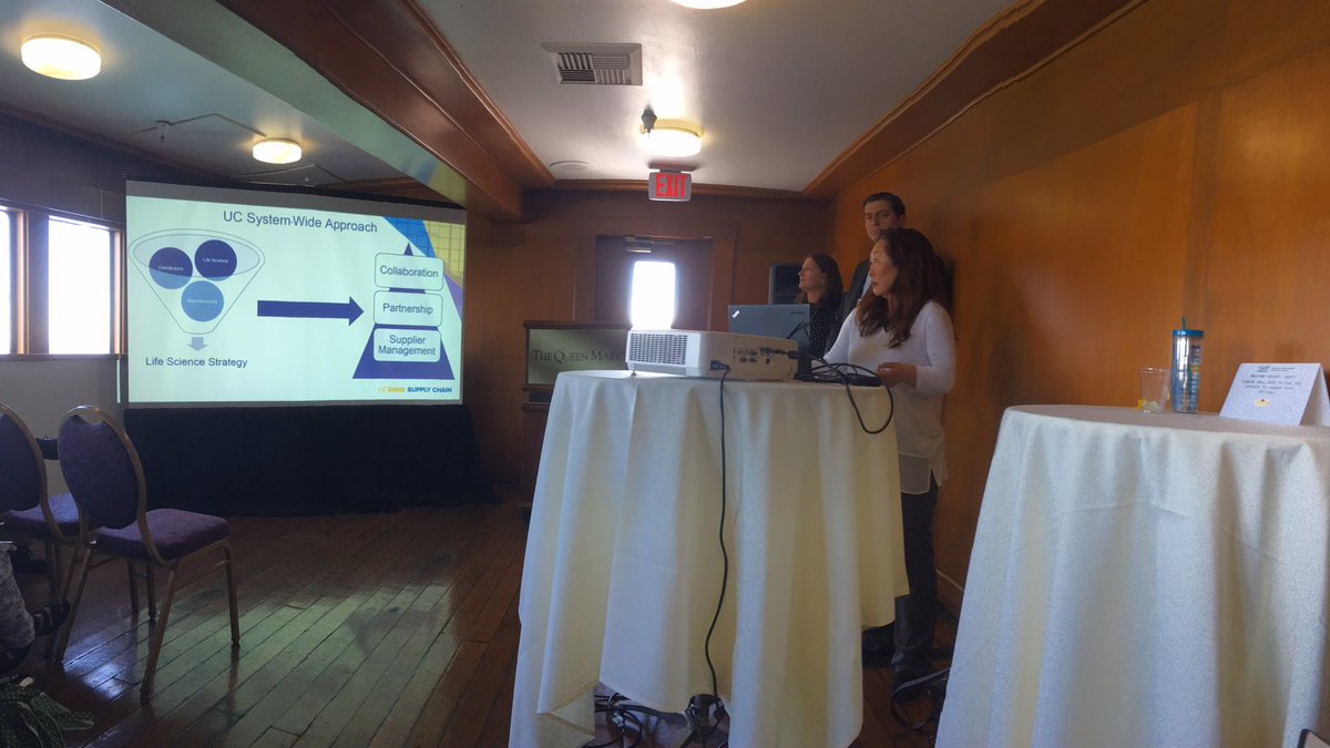 JustinDSullivan's tweet photo. Completely psyched to see our systemwide and campus team members talking about the programs that they build together @naep #districtVI. great job Julie and Heidi #ucprocurement @ucdavis @UofCalifornia https://t.co/LJdBomVSoS