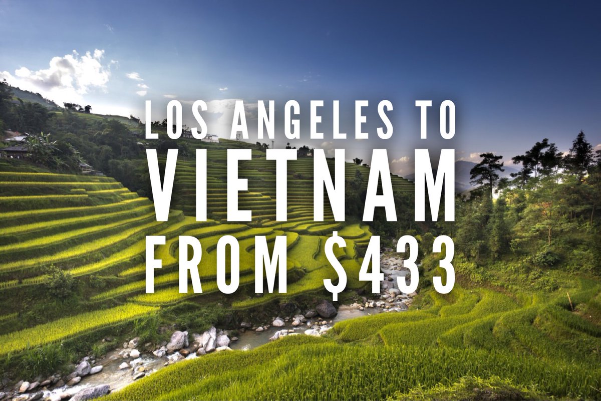 CheapFlightGuy's tweet photo. #CheapFlightGuy #DailyDeal - #LAX to #Vietnam from $433 round trip
See https://t.co/Vs4SgxnmFe for details https://t.co/lF9dmBrU2U