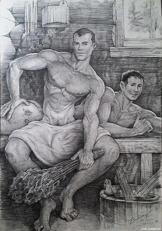 Drawings by Russian Artist #IvanBubentcov #maleart #maledrawing #gayart #ga...