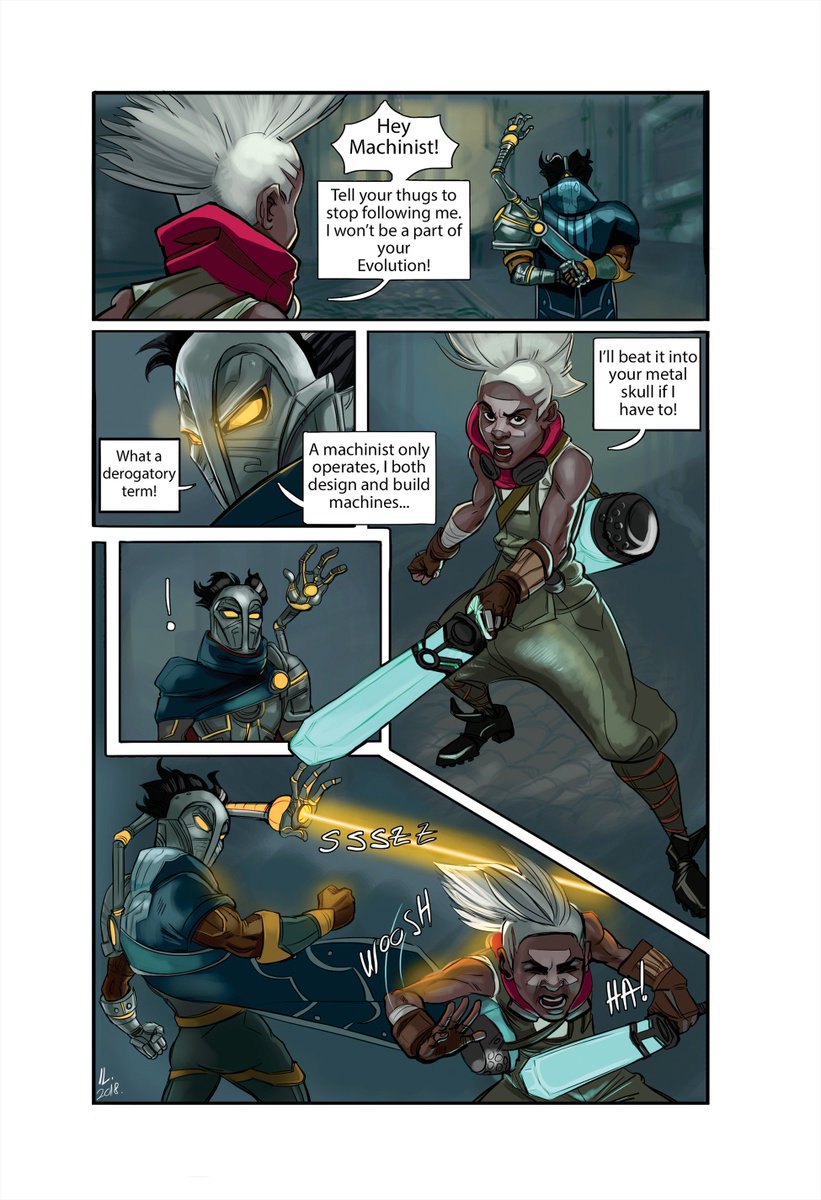 A two-page comic I did for @leagueofzines 's first zine! #ArtOfLegends #LeagueOfLegends #comic