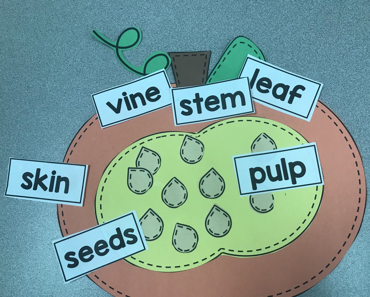 MylleWhigham's tweet photo. Getting ready for our Magic Pumpkin Experiment by labeling the parts of a pumpkin! #experimentweek #POPEPride @popepanthers https://t.co/VkPPqjqDO0