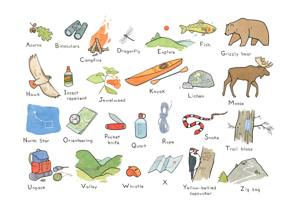 New camping alphabet! etsy.me/2P20a8l