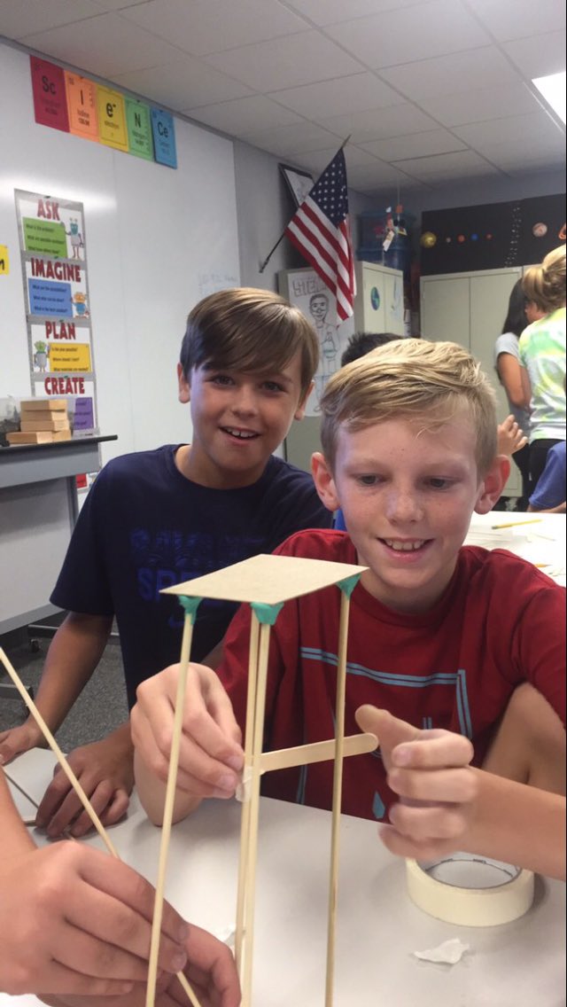 PHEexplorers's tweet photo. It was so exciting watching our PHE 5th graders using PBL to design &amp; build a water tower. #PHErocks #SVUSDinnovates https://t.co/0WrX6xV1mr