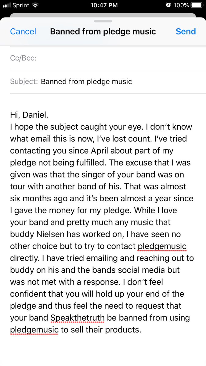 IL0V3P3PS_e's tweet photo. @buddythechud @speakthetruthca @PledgeMusic 
Nobody seems to want to help me or respond to my messages, so I’m just leaving this here (1/2) https://t.co/PZXHcdyJr0