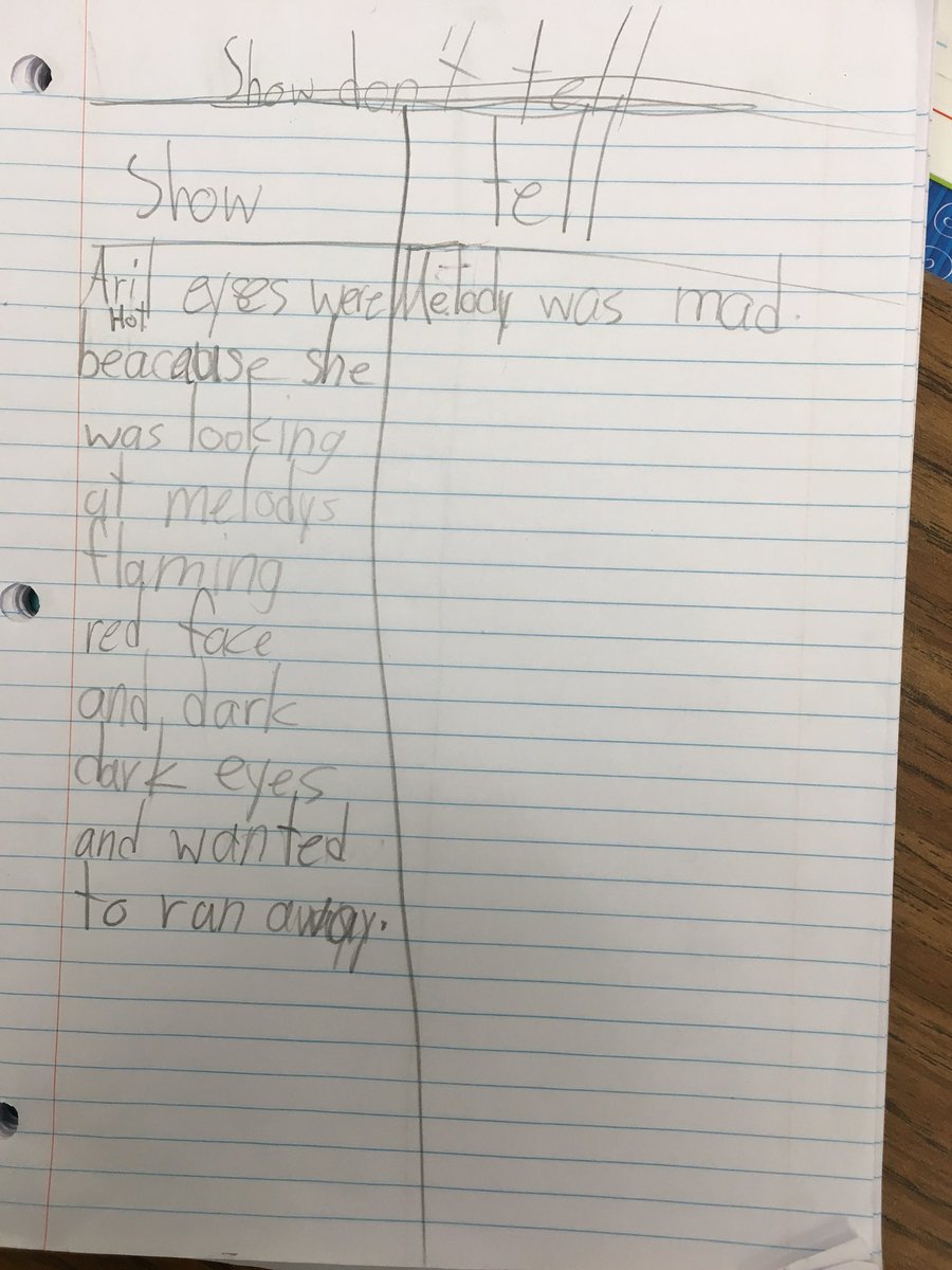 FrancescaRegs's tweet photo. Working like artists with our words-pushing our thinking to paint a picture for our readers by showing not telling #writingplayground #growthmindset https://t.co/59GZcnIzPE