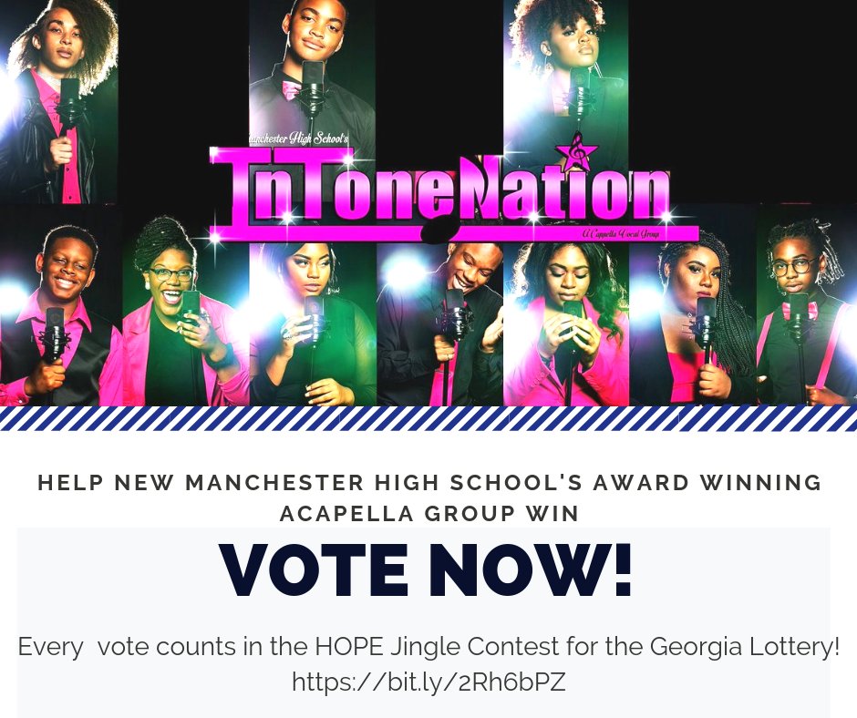 Help New Manchester High School's @InToneNation_NM win the @GeorgiaLottery HOPE Jingle Contest! Vote HERE-->> bit.ly/2Rh6bPZ @NMHSChoirKids