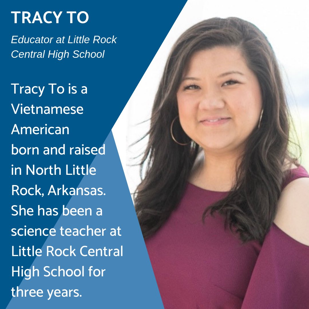 AAPIYoungDemsAR's tweet photo. Tracy To, one of the members of tomorrow’s panel, is a local teacher. Hear her and other speaks about their #aapi experiences in #arkansas at 6 p.m. at the Main Library! https://t.co/aaRorxZEhL