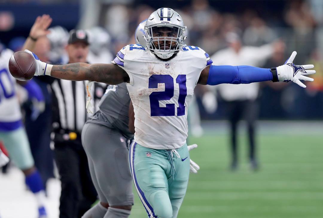 MikeLeslieWFAA's tweet photo. NFL Rushing Leaders:

1. Ezekiel Elliott............. 426 yards
2. Todd Gurley.............. 338 yards
3. Matt Breida............... 313 yards
4. Marshawn Lynch...... 300 yards
5. Carlos Hyde.............. 285 yards https://t.co/gn3H7jpOuP