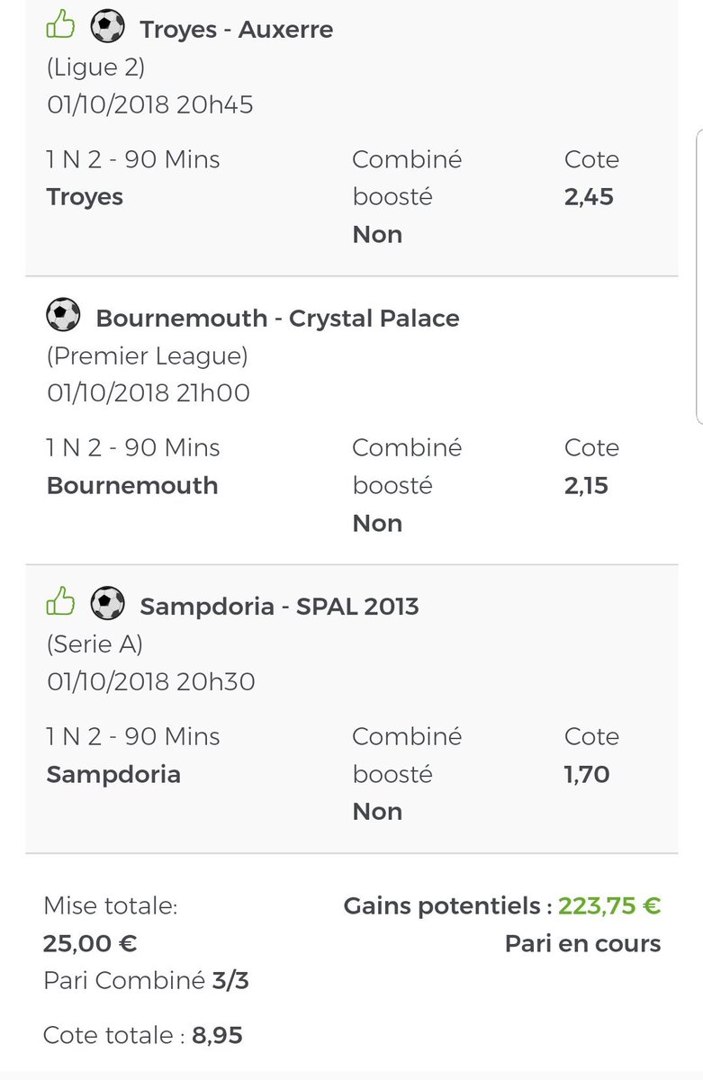 TeamBetFun's tweet image. On a gagné encore ce soir, désolé je l'avais pas mis sur la page mais je ne mets pas encore tous mes paris.. en tout cas ça encaisse ! Je vous mettrais les tickets si tout le monde se motive !! 💥💥💥Betfun
#TeamParieur #ParionsSport #EarnMoney