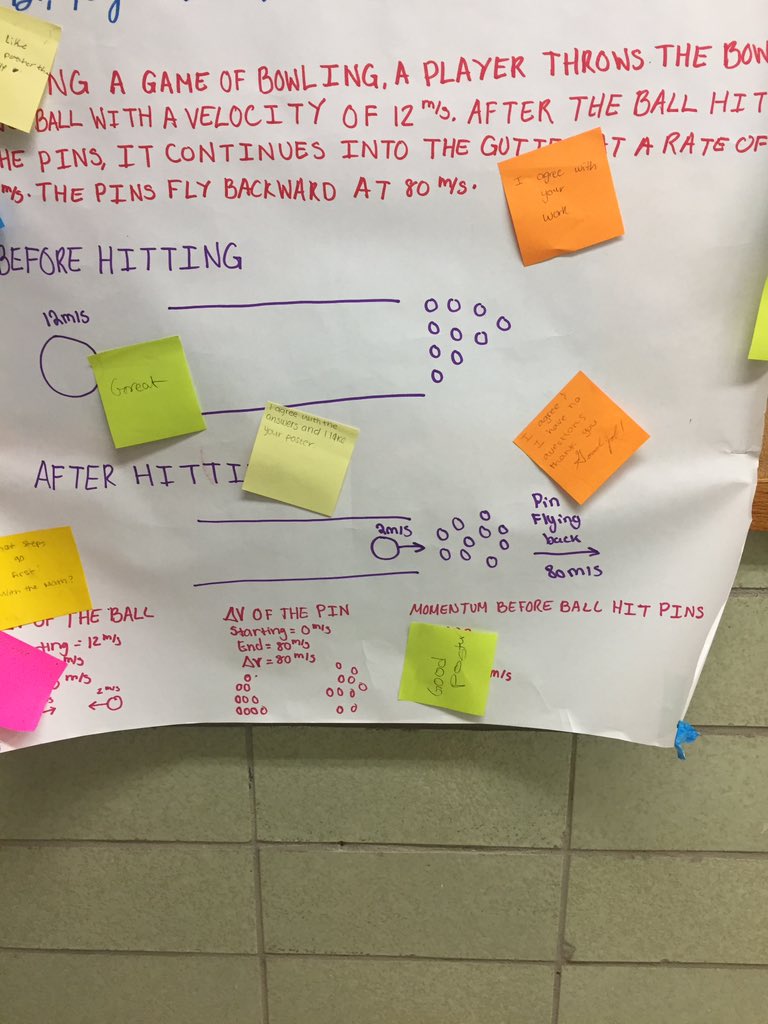 ALJohnsonMathEd's tweet image. Students did great reviewing for a quiz by doing some practice scenarios, then picking one from their packet to create a poster of. The bowling problem was a popular choice!