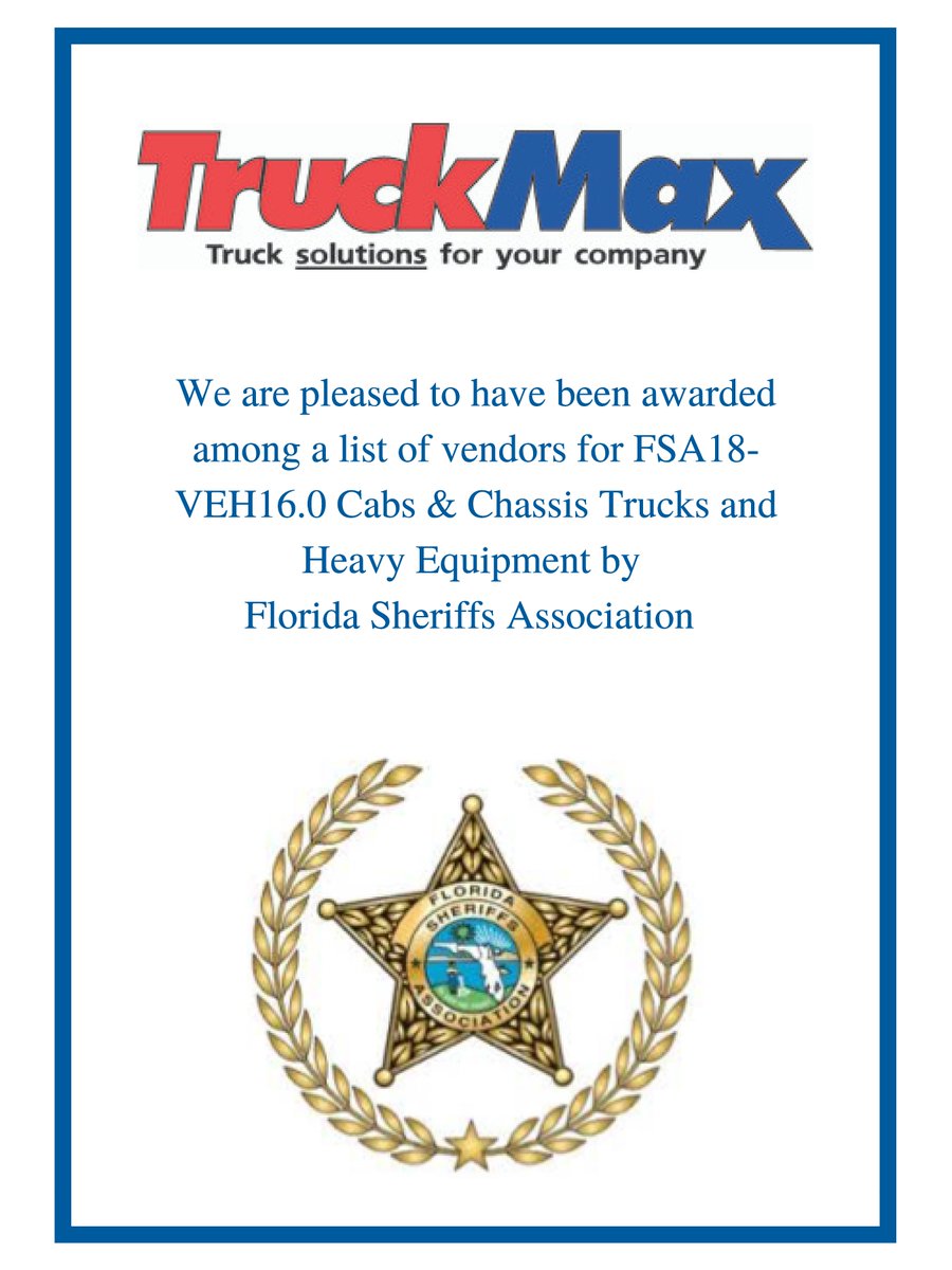 truckmax's tweet photo. Thank you for this honor @FLSheriffs! https://t.co/aGdzdIctAA
