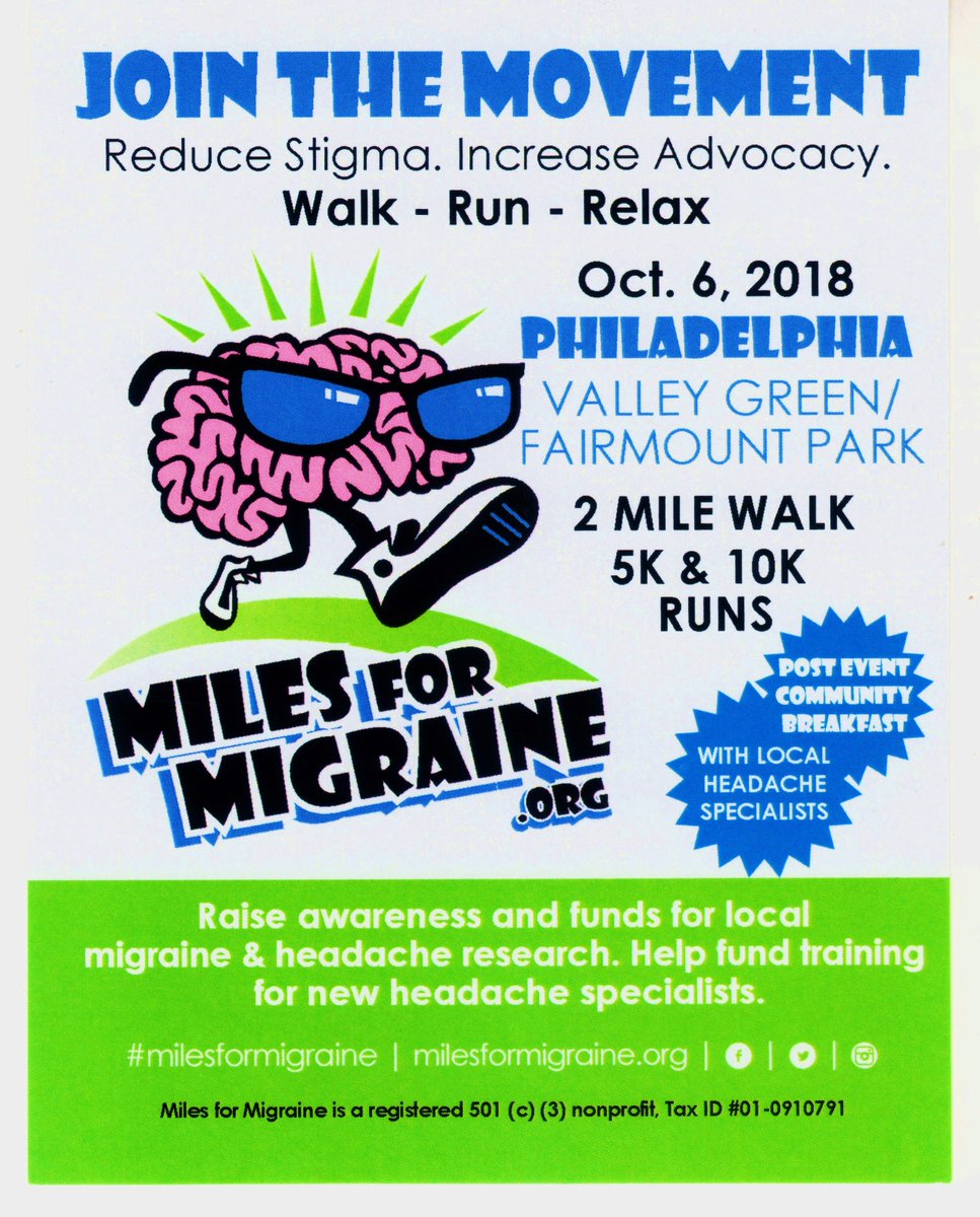 "Miles for Migraine" is a National movement for Migraine &amp; Headache Awareness / Treatment &amp; Research. As a migraine sufferer myself, in support, I will be performing the National Anthem at the start of events @ 8:30. Hope to see you there.. love, Natalie  milesformigraine.org