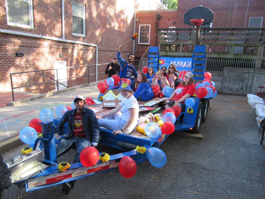 kuashc's tweet photo. The scholarship halls made themselves known in our most extravagant Homecoming week in recent memory! 

Thank you to all residents who participated, and thank you to @kustudentalumni for having us! https://t.co/0H0JtzZwD2