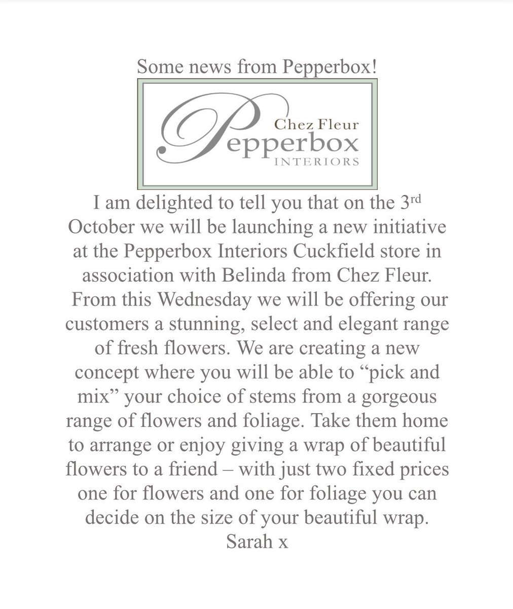 PepperboxShop's tweet photo. Exciting news from Pepperbox Interiors! https://t.co/aTnByke4FO