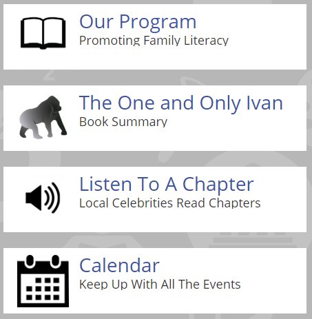 1BookRD's tweet photo. Did you know that we have a website all about 1BookManySchools? Check it out to find recordings of chapters by local celebrities! Read along with @TaraVeer @MichaelDawe1 Cam Moon and the author of The One and Only Ivan: @kaaauthor !!! Enjoy! https://t.co/gNm9tha5vE https://t.co/d8bQZnyjfq