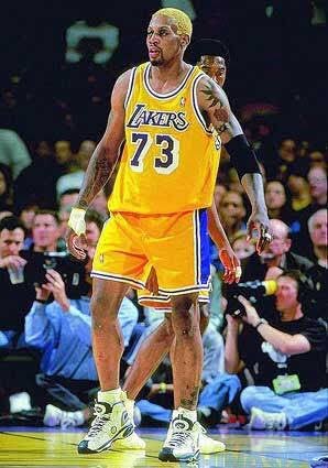 dennis rodman lakers jersey