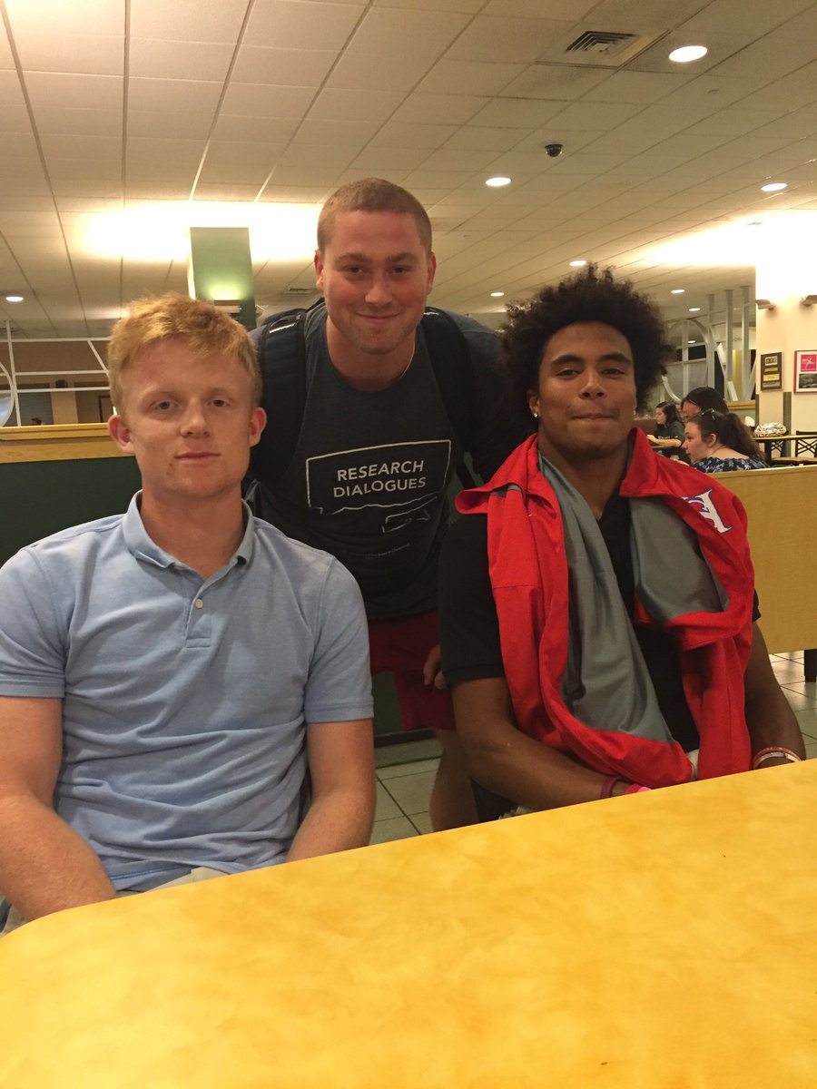 THS_UpperSchool's tweet photo. Met up with Ryan Blackstone at UTC! Spoke to us about what it takes to be a college athlete #THSInterim18 https://t.co/9PZ9fi8UjN