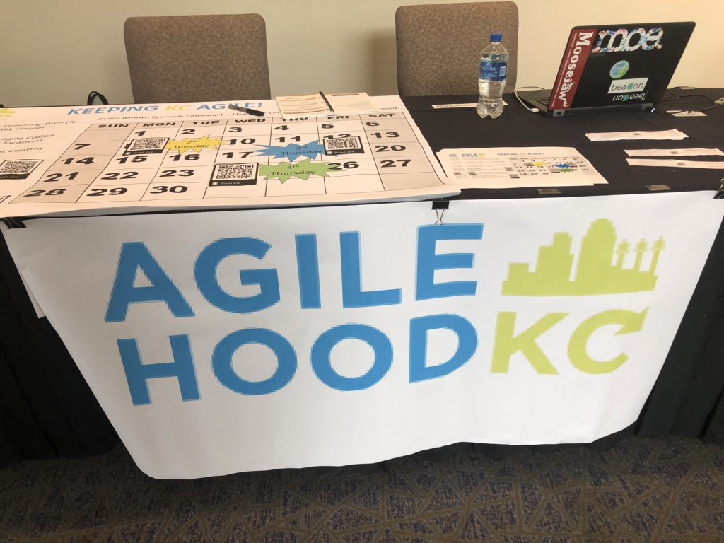 JennyKCMO's tweet photo. Excited to be at #KCPMIPDD today representing @AgilehoodKC and tomorrow facilitating NEVER Would I Ever - Examining Your Agile Non-Negotiables with @bethtaylor4fun! https://t.co/AdiFVR5DTf