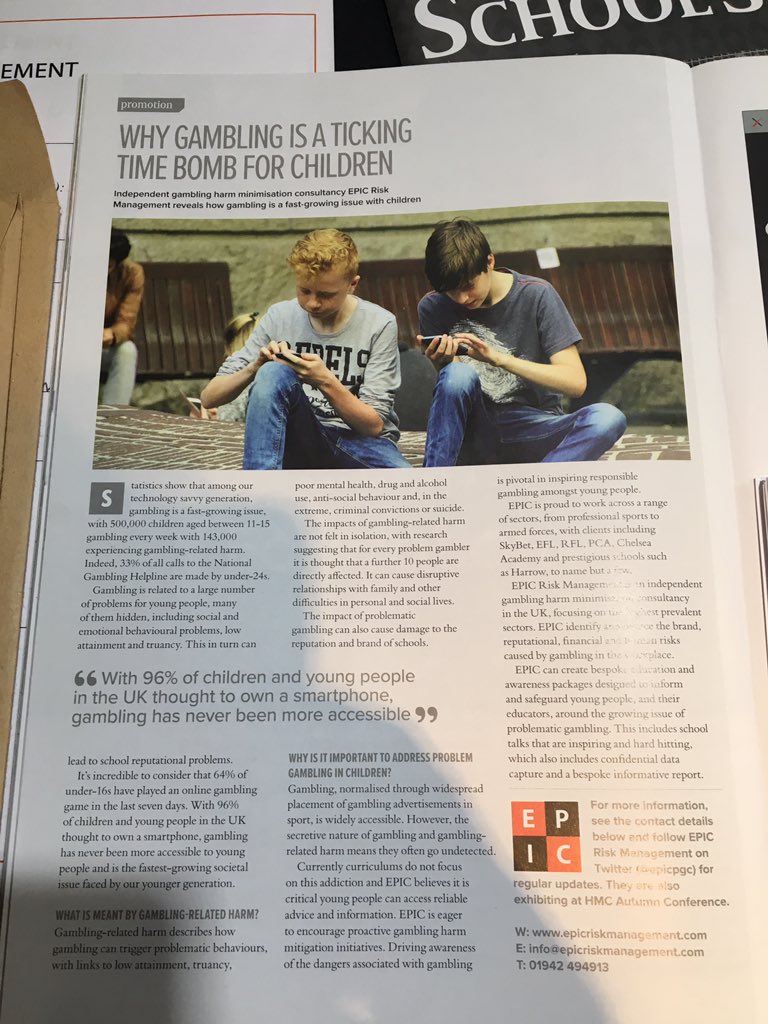 beforefunstops's tweet photo. An absolutely brilliant article by @epicpgc about the reasons why gambling is such an important issue to raise in education at the moment. Education will allow youngsters to make an informed choice which will lead to prevention of gambling related harm #gambling #education https://t.co/r1RGKxwTWj