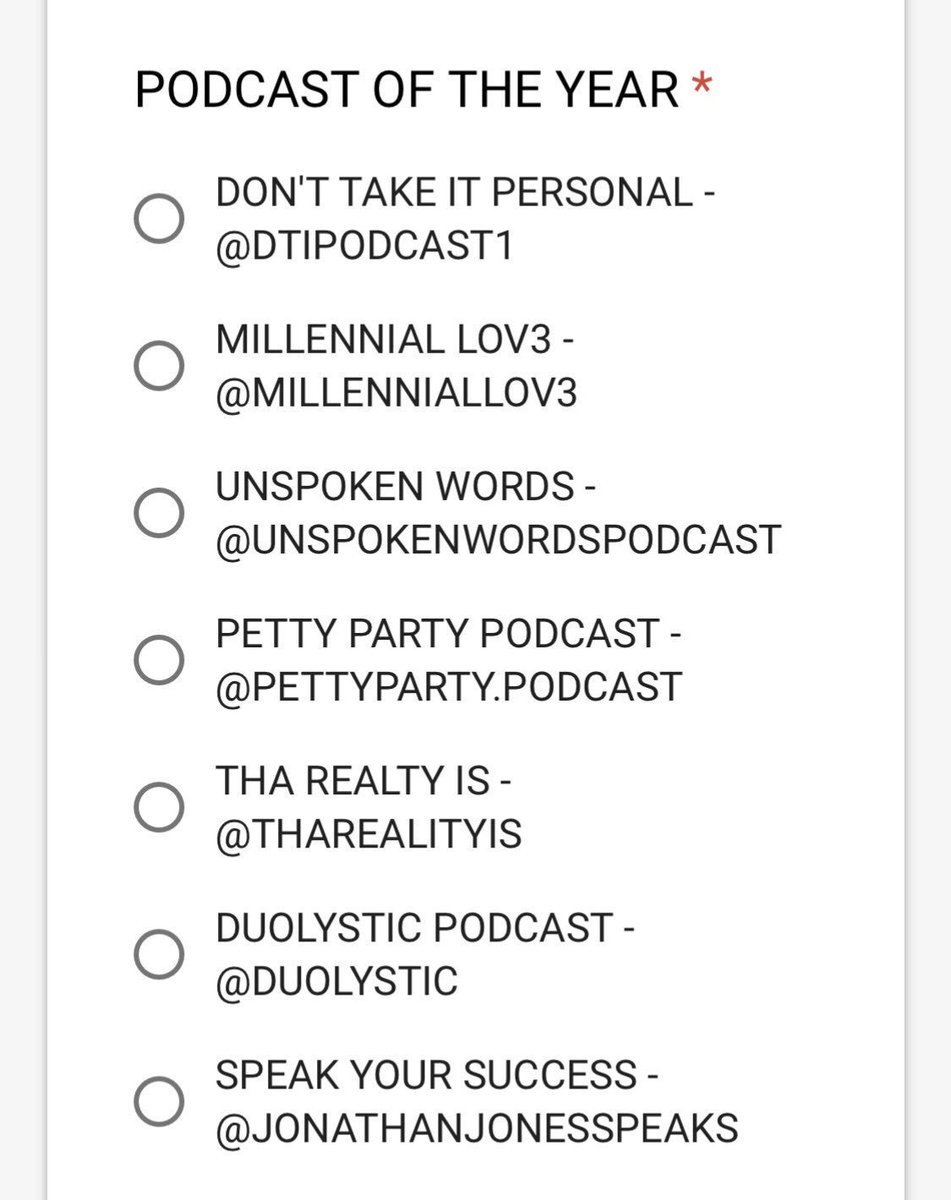 PettyPartyPod's tweet photo. S/O to Us & all the other dope podcasts that were nominated as Poscast of the year for the #COSIGNAWARDS 👏🏾 https://t.co/RJCl8WVuAy