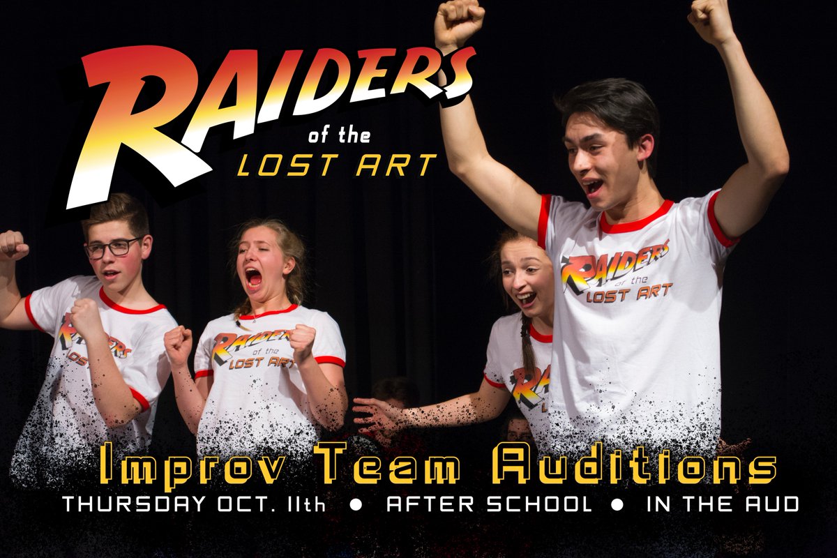 KCIRotLA's tweet photo. YES, AND! We're back and ready to build our GREATEST TEAM EVER as we strive for @CanadianImprov Nationals this year!  Want to be on our Improv Team?  Auditions are NEXT Thursday, October 11th in the Aud after school! No experience necessary! Just. Bring. It. #ItMeaningImprov https://t.co/Mq0dGqO8wE