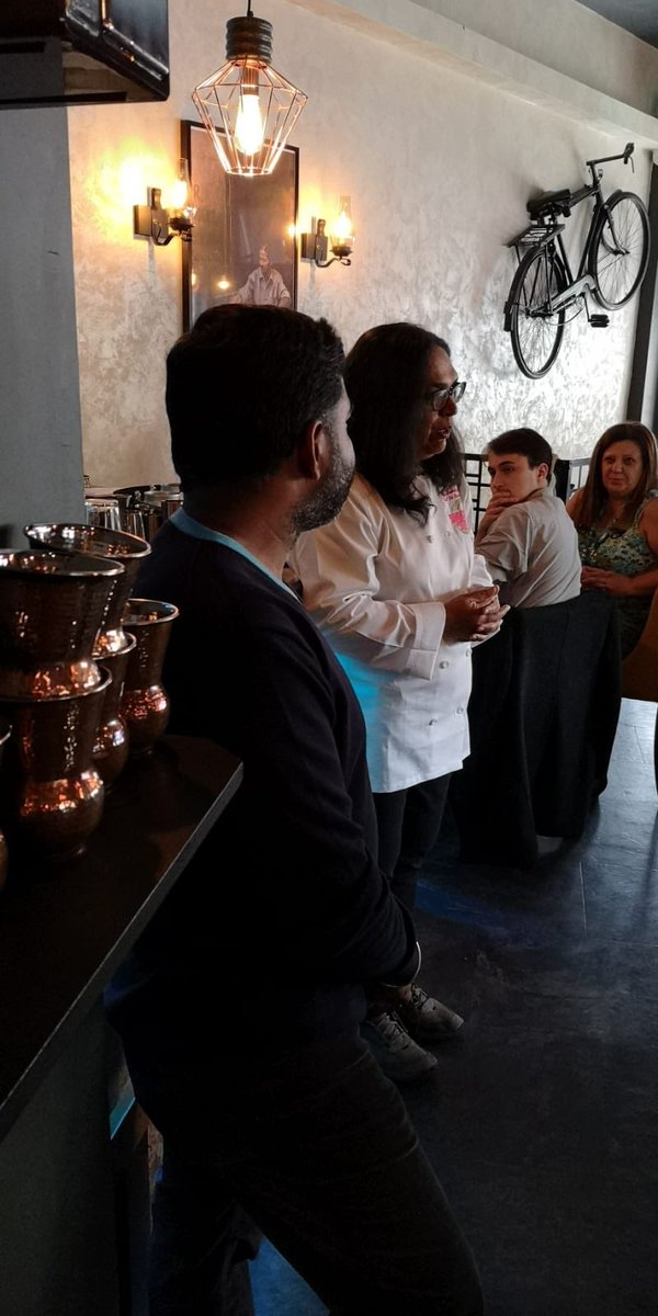 DeccanTiffin's tweet image. Me holding forth about my food to a full house at my Supperclub ‘A journey through Awadhi and Mughlai Cuisine’ with @NCSupperClub and @ArupKDasgupta in London yesterday.