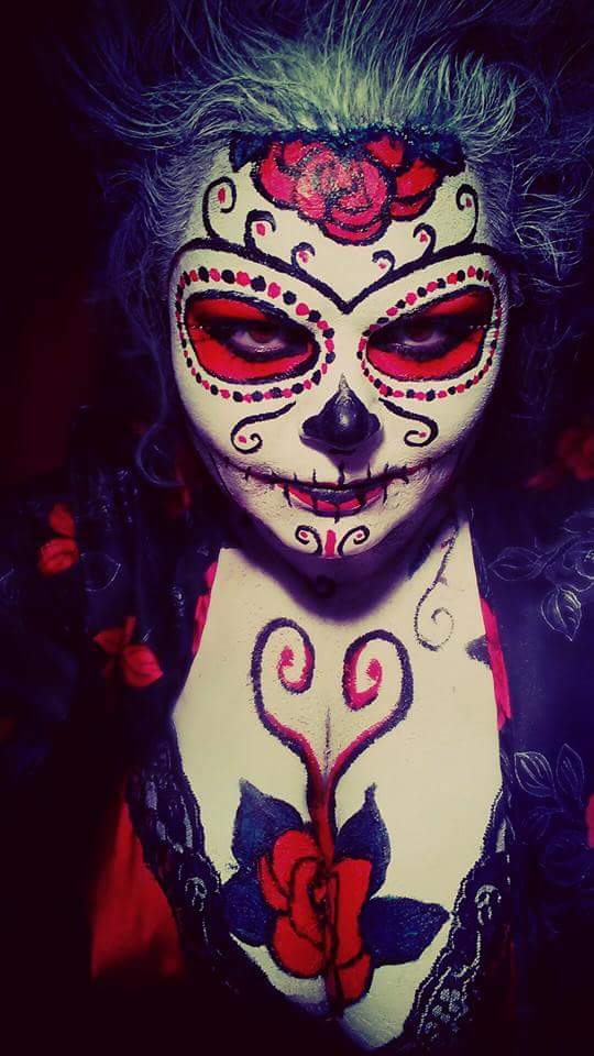 MakeupVi's tweet photo. Happy 1st day of Halloween. Me as a Sugar Skull Witch. 
#Halloween2018 #Halloween #October1st #HappyHalloween #makeup #makeupartist #mua #makeupjunkie #makeupaddict #makeupbyme #makeuplover #SugarSkull #witch #witchesofinstagram #witchtober #witches #witchy #October 💀🧙🏼‍♀️ https://t.co/E8UFPyRQLV