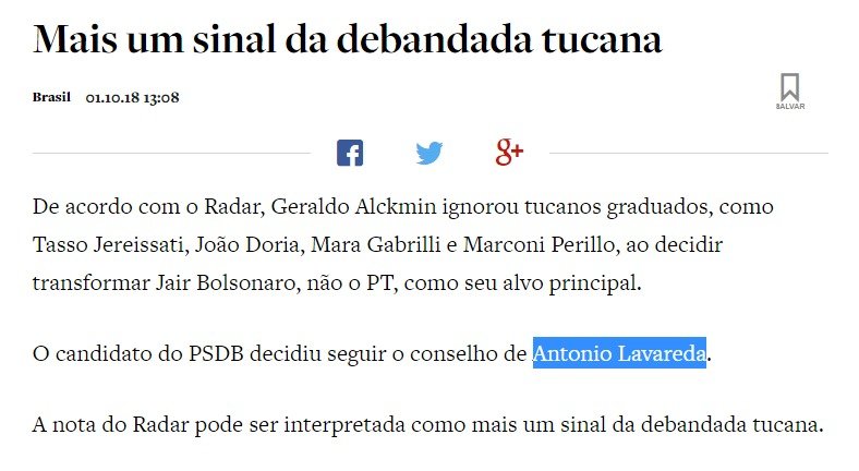 filgmartin's tweet photo. O Lavareda é um daqueles cientistas políticos pagos a peso de ouro para traçar estratégias que nunca funcionam. Quando soube que ele seria um dos estrategistas que iríamos enfrentar, deixei de me preocupar com o Alckmin. Como se diz nas peladas, esse a natureza marca. https://t.co/txltCttExr