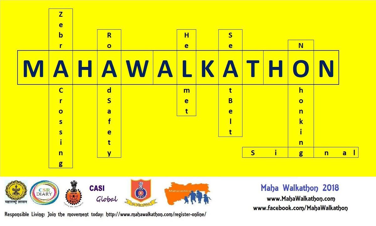 MahaWalkathon's tweet photo. Join us for a 2 km walk on 18 Nov at a location near you ! Register here: https://t.co/3QMFuwRgZs #roadsafety #nohonking #responsibledriving #casiglobal #csrdiary #maharashtragovernment https://t.co/5Z9TbA8wtZ