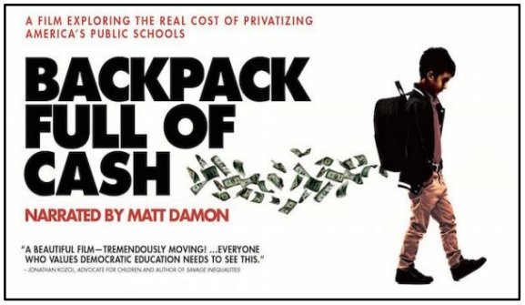 CSSSOE's tweet photo. Do you want to explore the real cost of privatizing America’s public schools? Join fellow educators and community members on Oct. 24 for a showing of the documentary “Backpack full of Cash”@backpackthefilm. Register here https://t.co/OFmKUNHhWM #bfcdoc #backpackthefilm #EDU https://t.co/ZW1priA1QV
