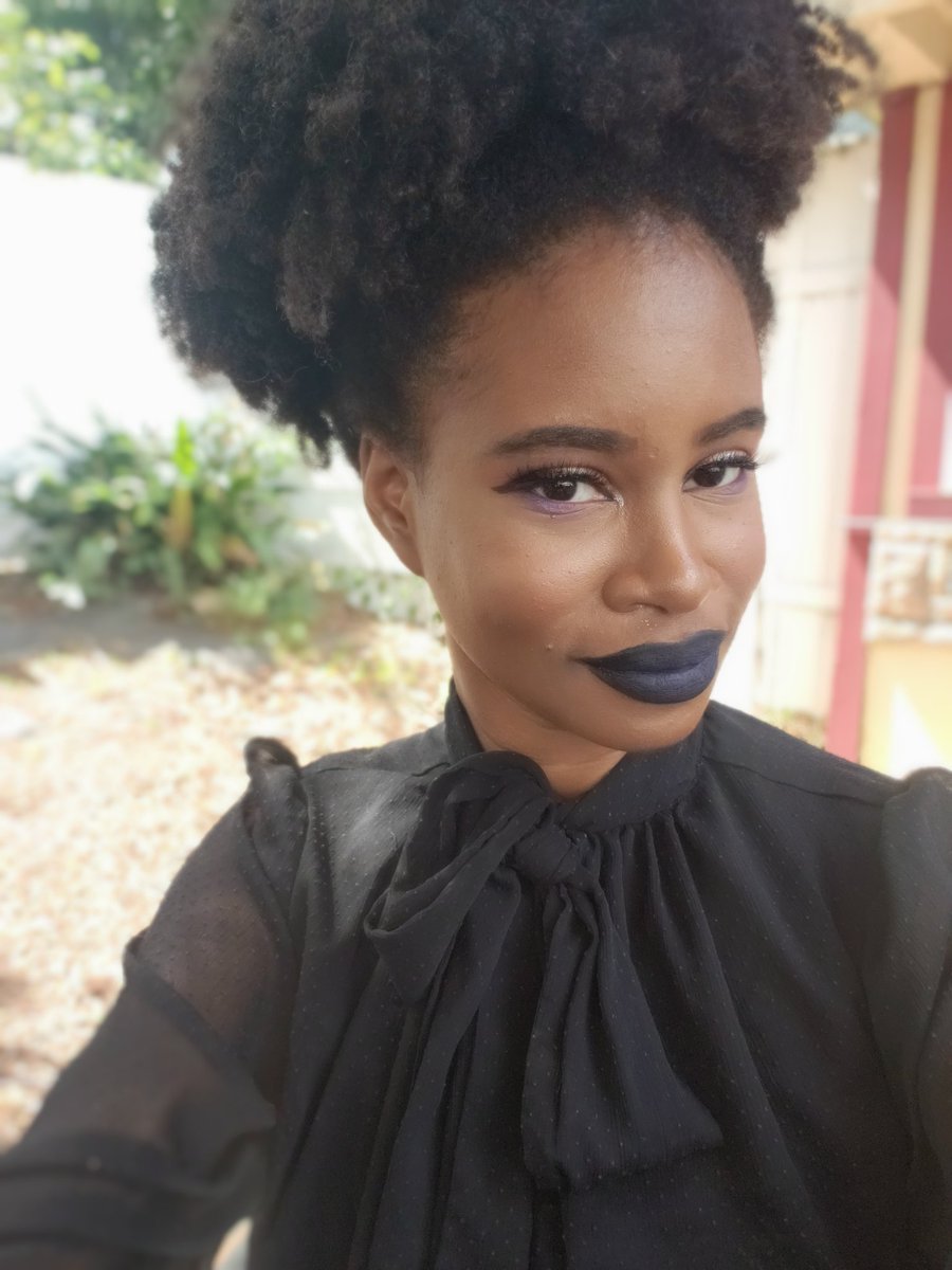 alamanecer's tweet photo. When it's Spooky Season so the skulls &amp; black fur have to match your #Marvel10 office theme 😂

lips: #UNINVITED (applied questionably) https://t.co/tYSYdAWYgm