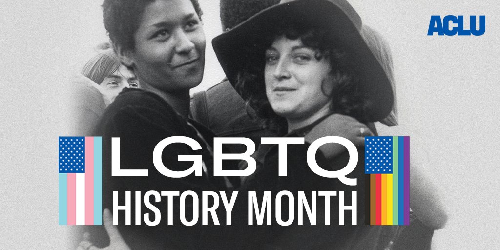 ACLU_Mass's tweet photo. 🌈 It's #LGBTQ History Month! Today and every day, we honor the contributions LGBTQ people have made to American history. https://t.co/XhT84pn5WS