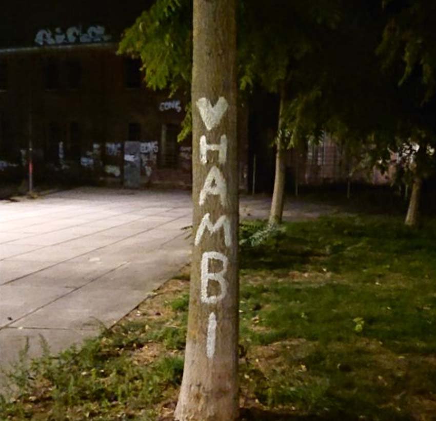Pegel1973's tweet photo. Mach mit! Kalkfarbe schützt unsere Bäume vor schädlichen Einflüssen. 
Der Winter ist für einen Baum eine echte Belastung. Mit Kalkfarbe können wir unsere Bäume schützen und erhalten.
#Hambibleibt #HambacherForest #Waldspaziergang #Kalkfarbe  #graffiti https://t.co/IPgUQsrbmJ