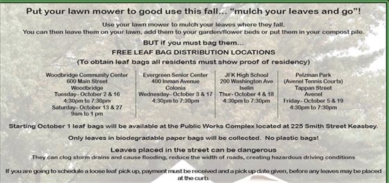 WoodbridgePLNJ's tweet photo. #LeafBag info! From the #Woodbridge Township Recycling Calendar
#WPLNJ https://t.co/LJmV3VBBLY