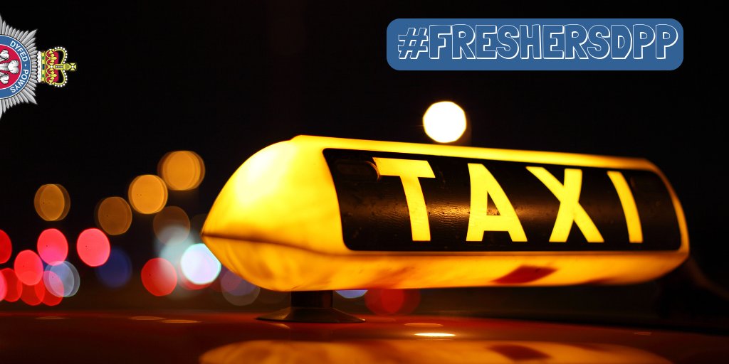 DyfedPowys's tweet photo. Off out tonight? We know money can be tight as a student, but put aside enough cash to get you home safely and if getting a taxi, use a reputable one. 🚖#FreshersDPP @AberUni @UWTSD. More top tips for students here... https://t.co/VPIkXp4Lel https://t.co/IA7APuqYFs
